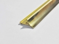 Уголок внутренний для плитки из латуни